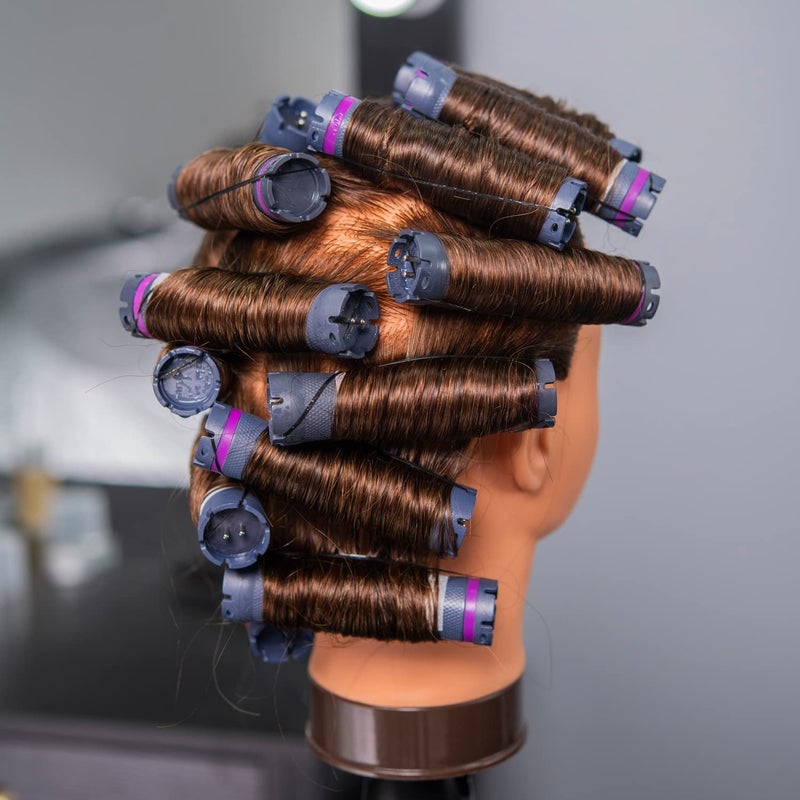 training head 20-22" 100% Human Hair Mannequin Head Training Head Cosmetology Manikin with Free Clamp (Natural Black) - Image 3